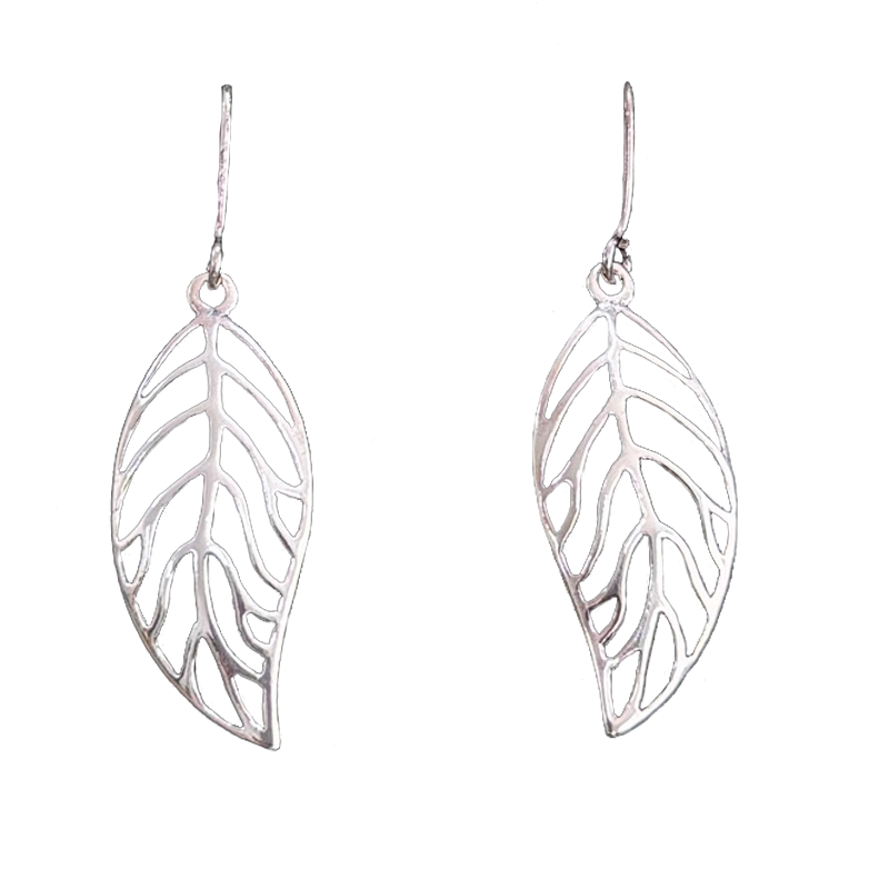 Outlander Inspired Autumn Leaf Silver Earrings