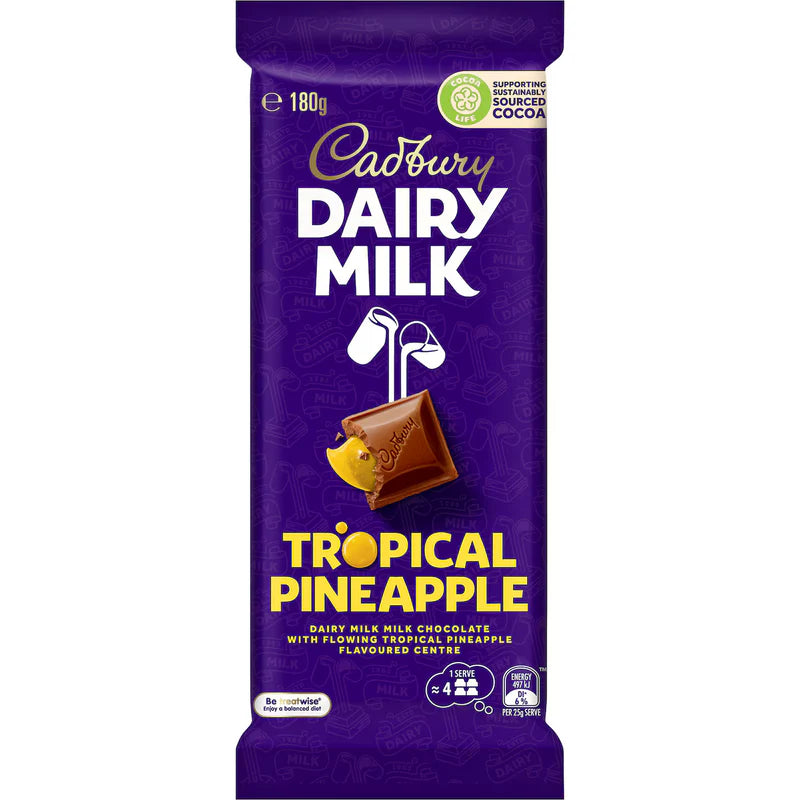 Cadbury Dairy Milk Tropical Pineapple 180g