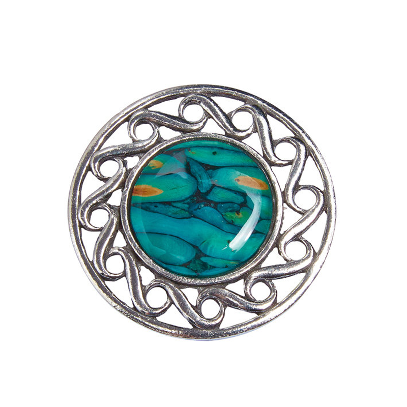 Heathergem Celtic Swirl Brooch