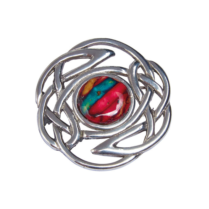 Heathergem Celtic Knot Brooch