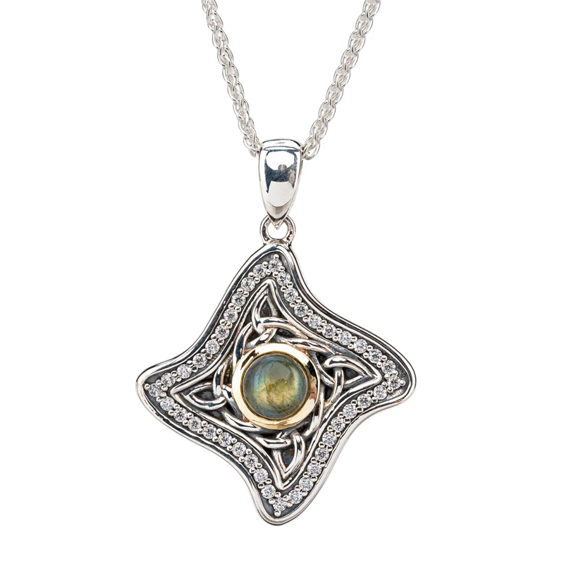 Silver & 10K Gold Celestial Star Pendant