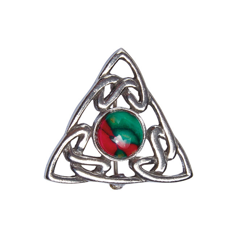 Heathergem Celtic Triple Knot Brooch