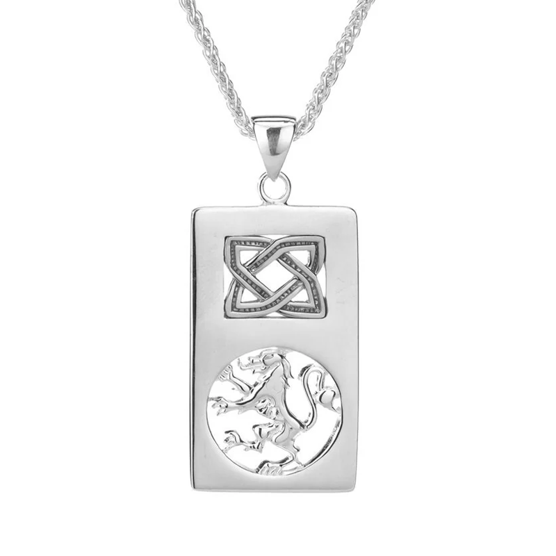 Lion Rampant Rectangle Pendant