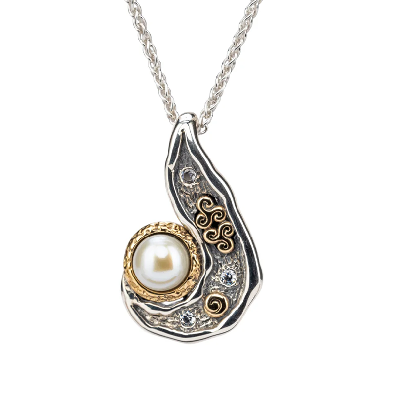 Silver & 10K Gold Aphrodite Pendant