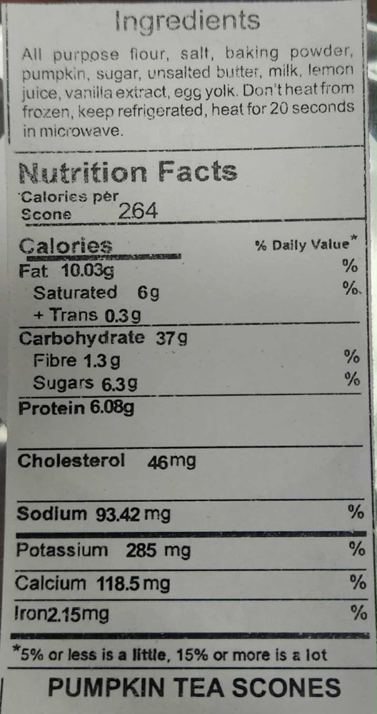 Pumpkin Tea Scones 4 Pack