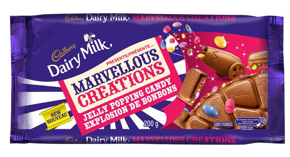 Cadbury Dairy Milk Jelly Popping Candy Chocolate Bar 47g