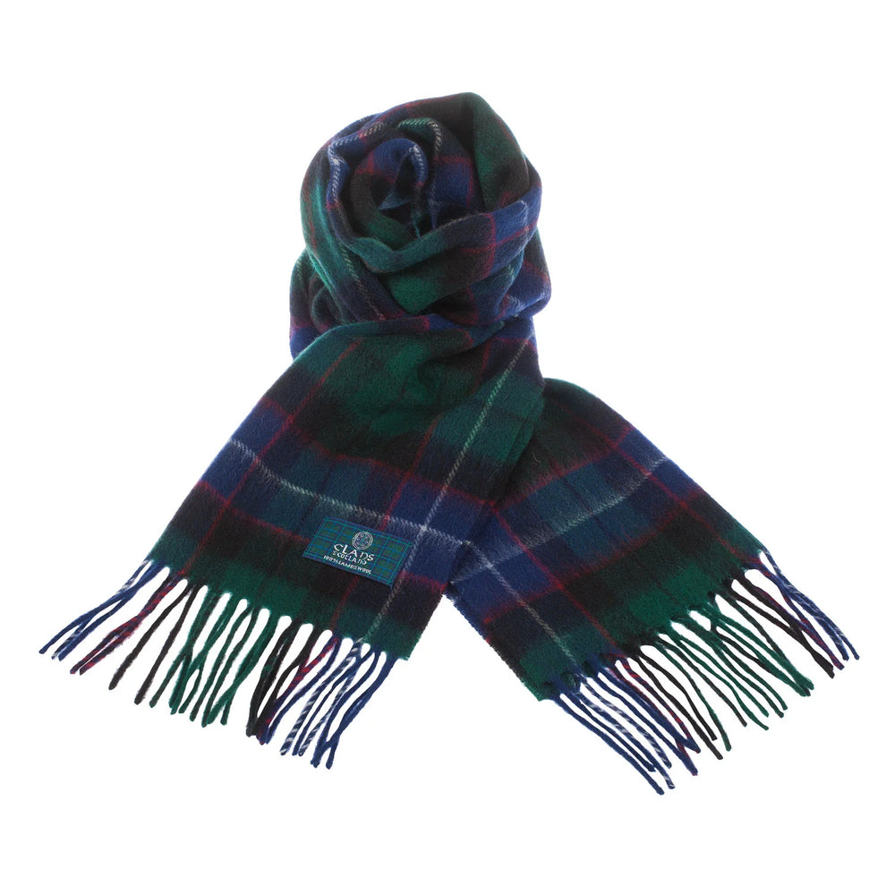 Lambswool Scottish Tartan Clan Scarf: FORBES-MACDONALD