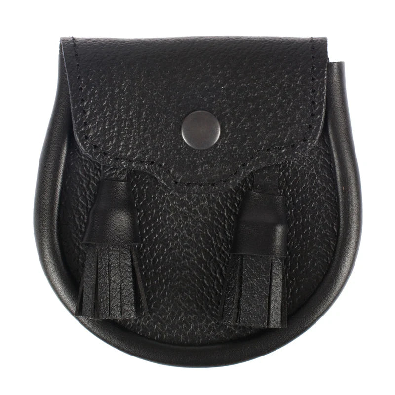 Children's Half Dress Black All Leather Sporran