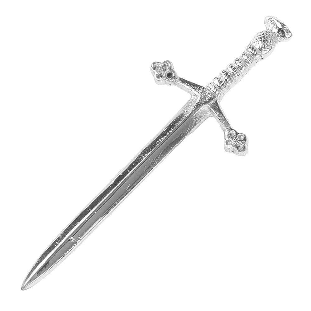 Chrome Claymore Sword Kilt Pin