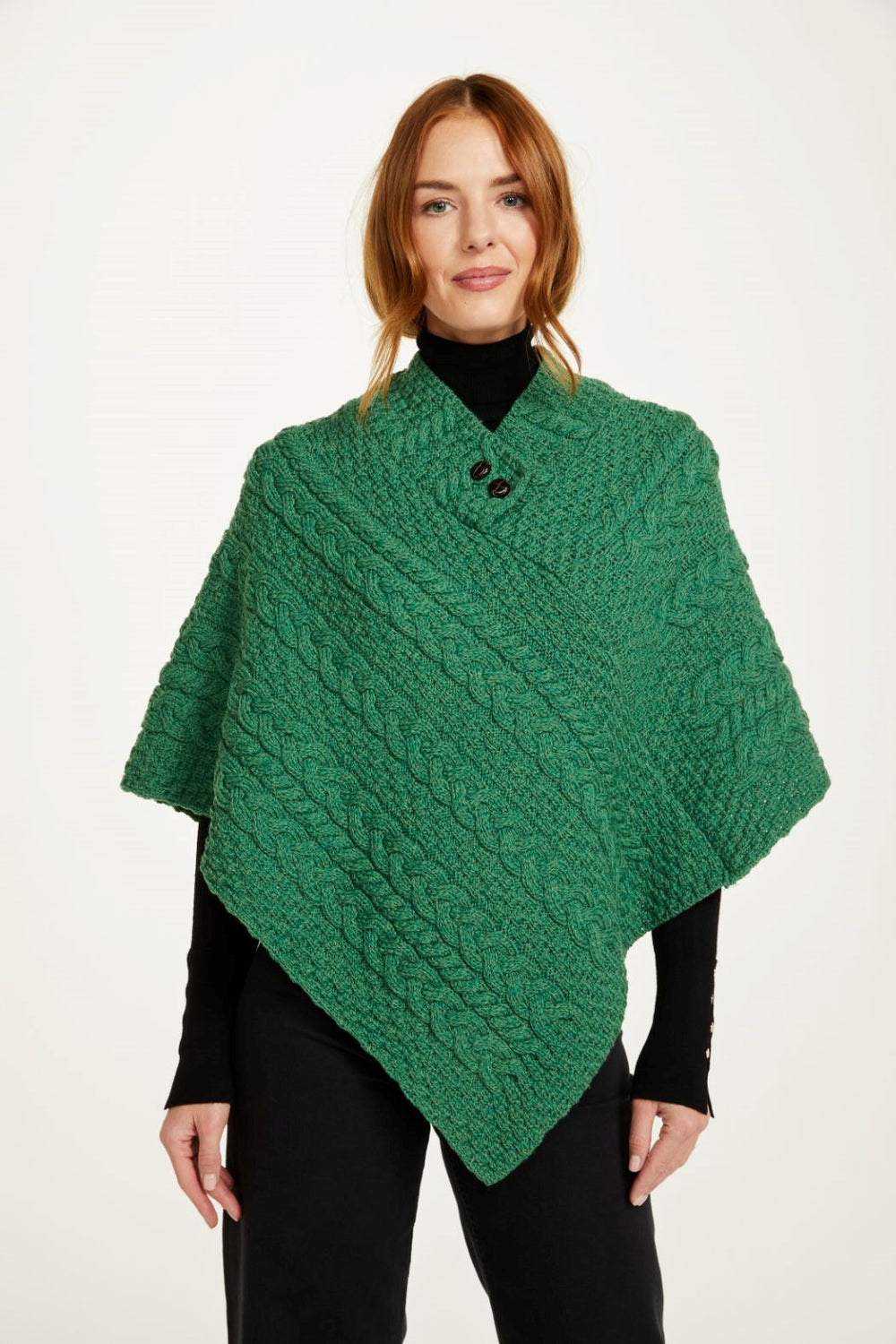 Poncho Merino Wool Shawl Wrap Aran Cable Poncho, Poncho, Wool