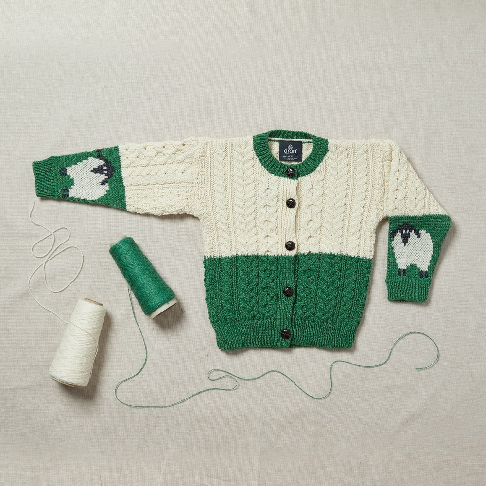 Chilrdren's Button Cardigan with Sheep