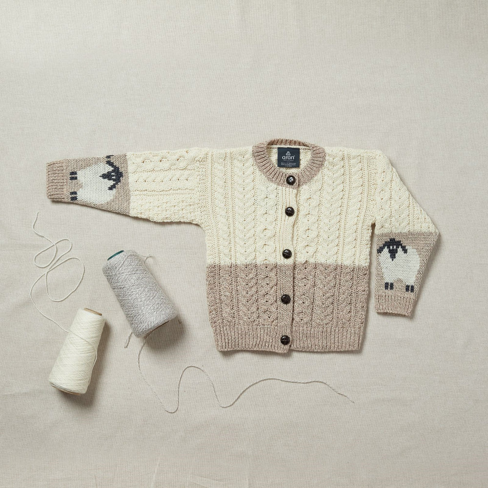 Chilrdren's Button Cardigan with Sheep