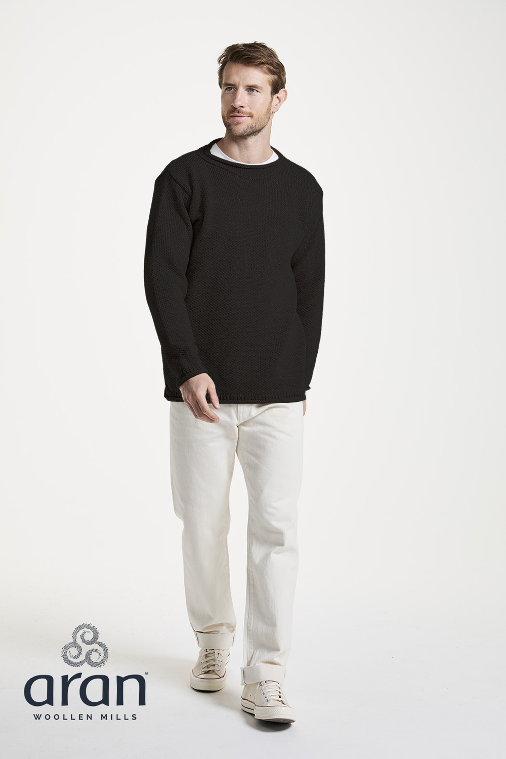 Merino Wool Roll Neck Sweater