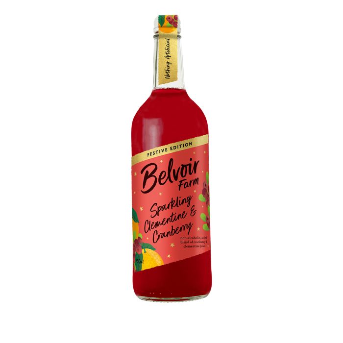 Belvoir Sparkling Clementine and Cranberry 750ml