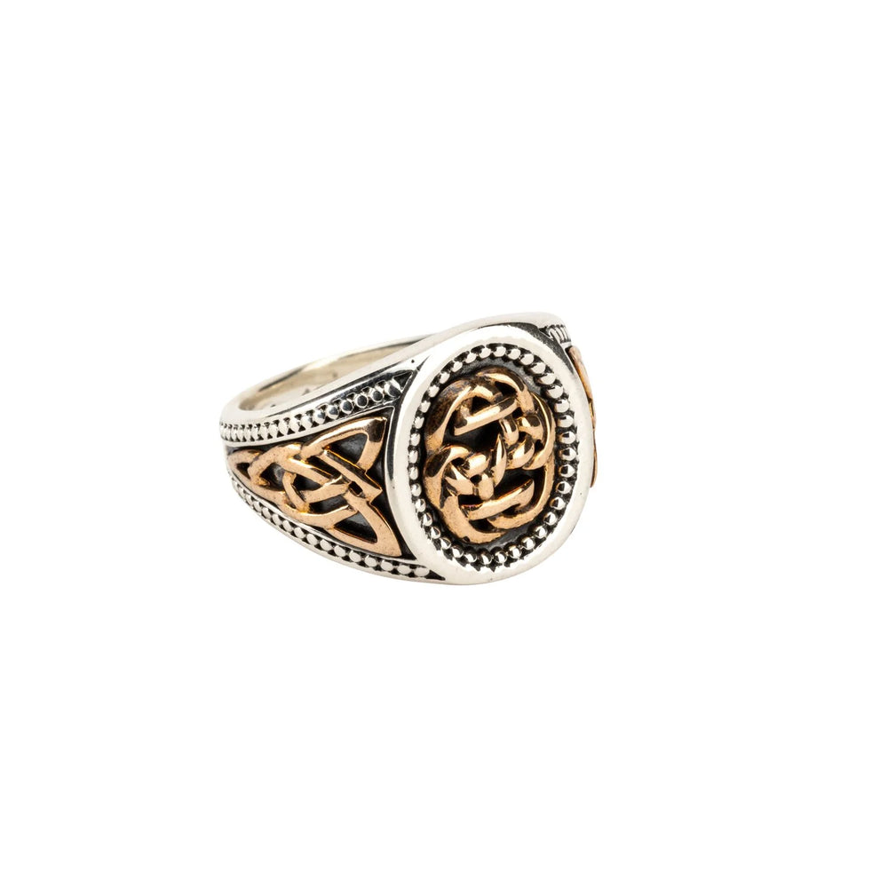 Silver & Bronze Path of Life Tapered Ring