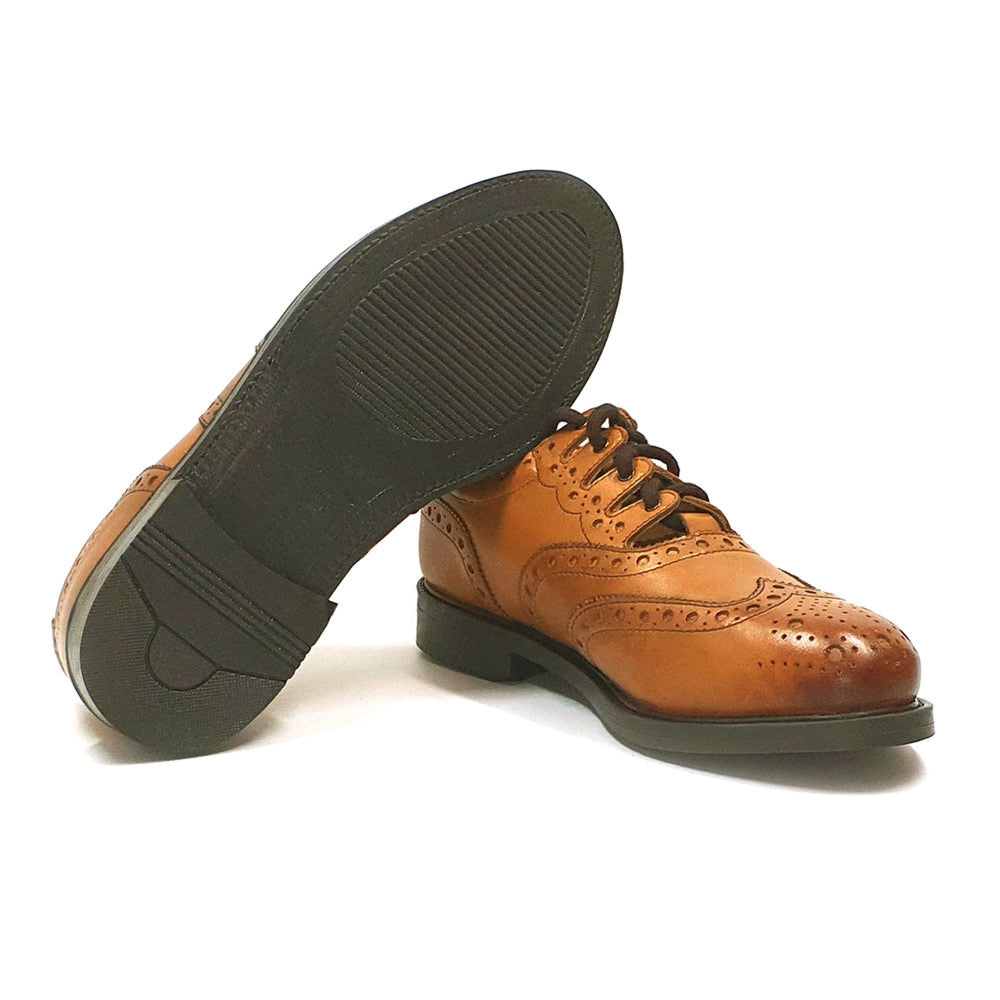 Brown Leather Ghillie Brogues Campsie