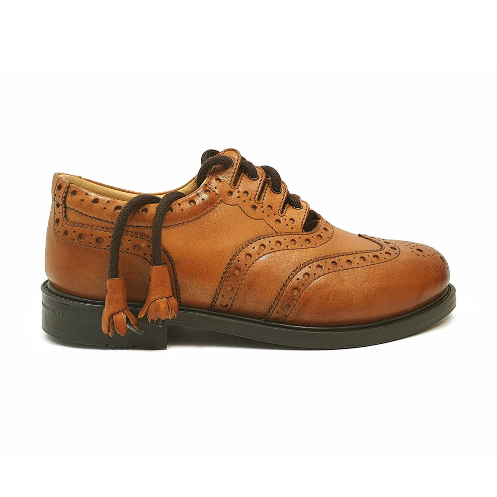 Brown Leather Ghillie Brogues Campsie
