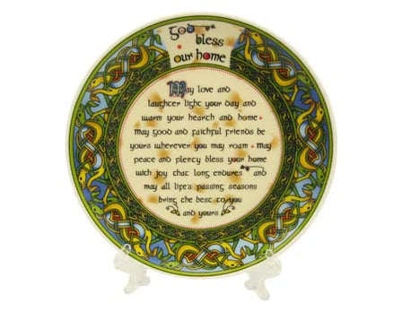 God Bless Our Home Irish Weave 8" Plate