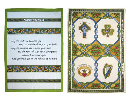 Blessing & Emblems Irish Weave Tea Towels (Set of 2)