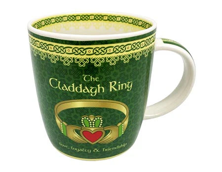 Shamrock Spiral Claddagh Ring Mug