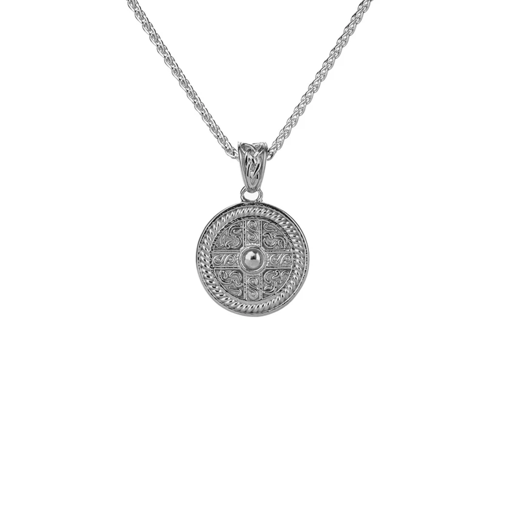 Silver and 18k Vermeil Reversible Shield Pendant