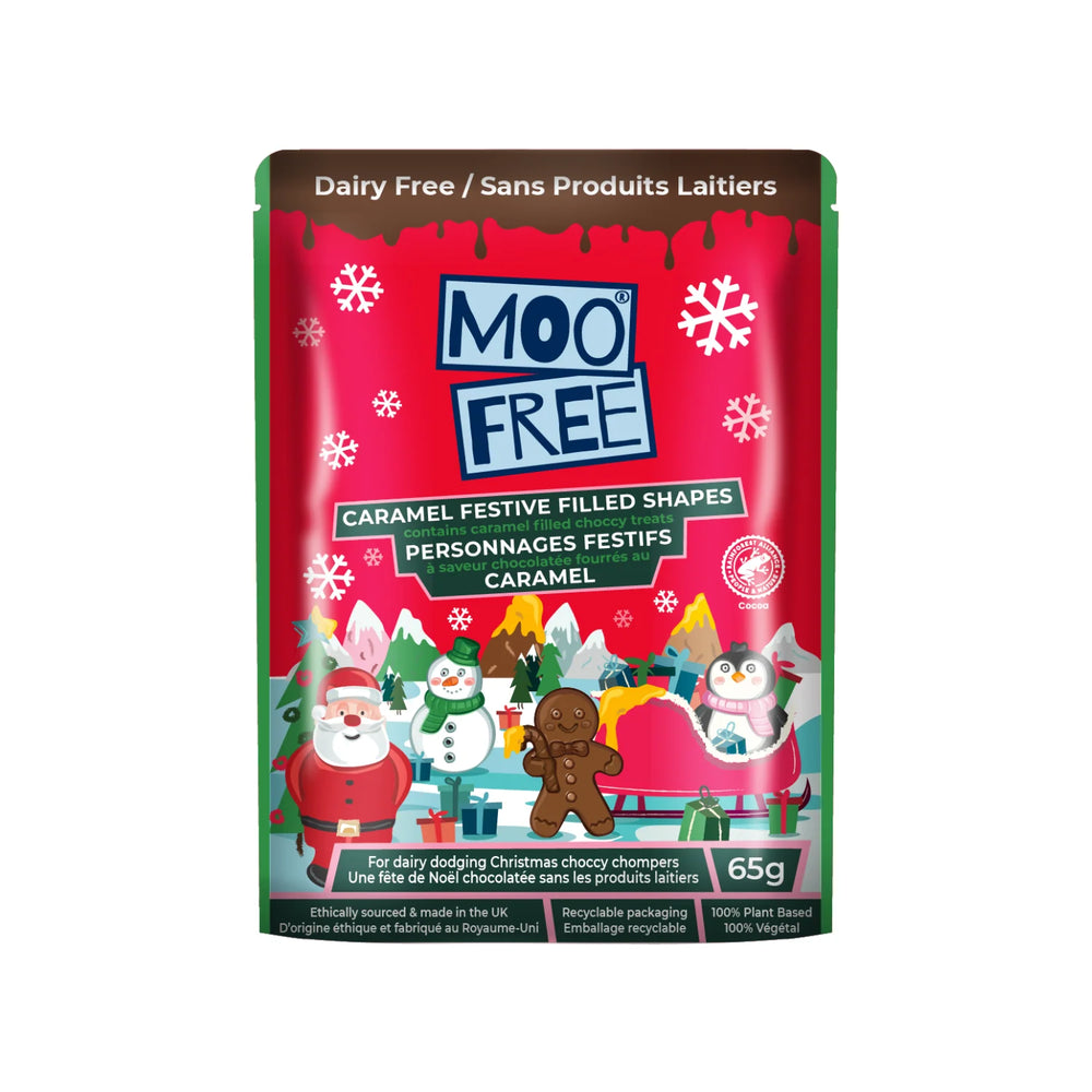 Moo Free Caramel Festive Filled Shapes 35g