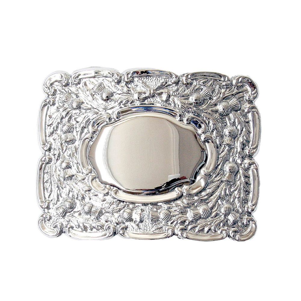 Chrome Thistle Boxed Buckle