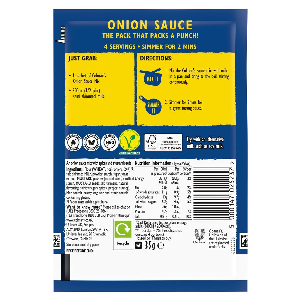 Colman's Onion Sauce Mix