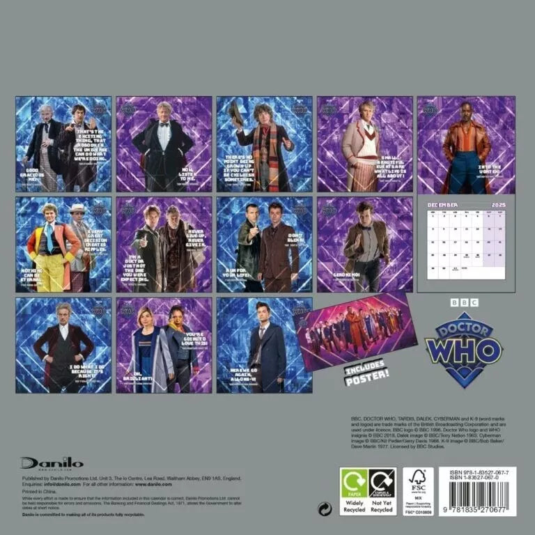 Doctor Who 2025 Calendar