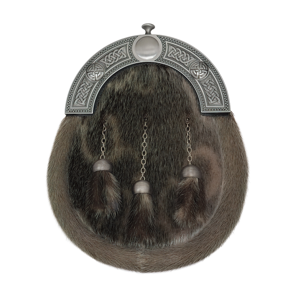 Celtic Cantle Seal Skin Full Dress Sporran