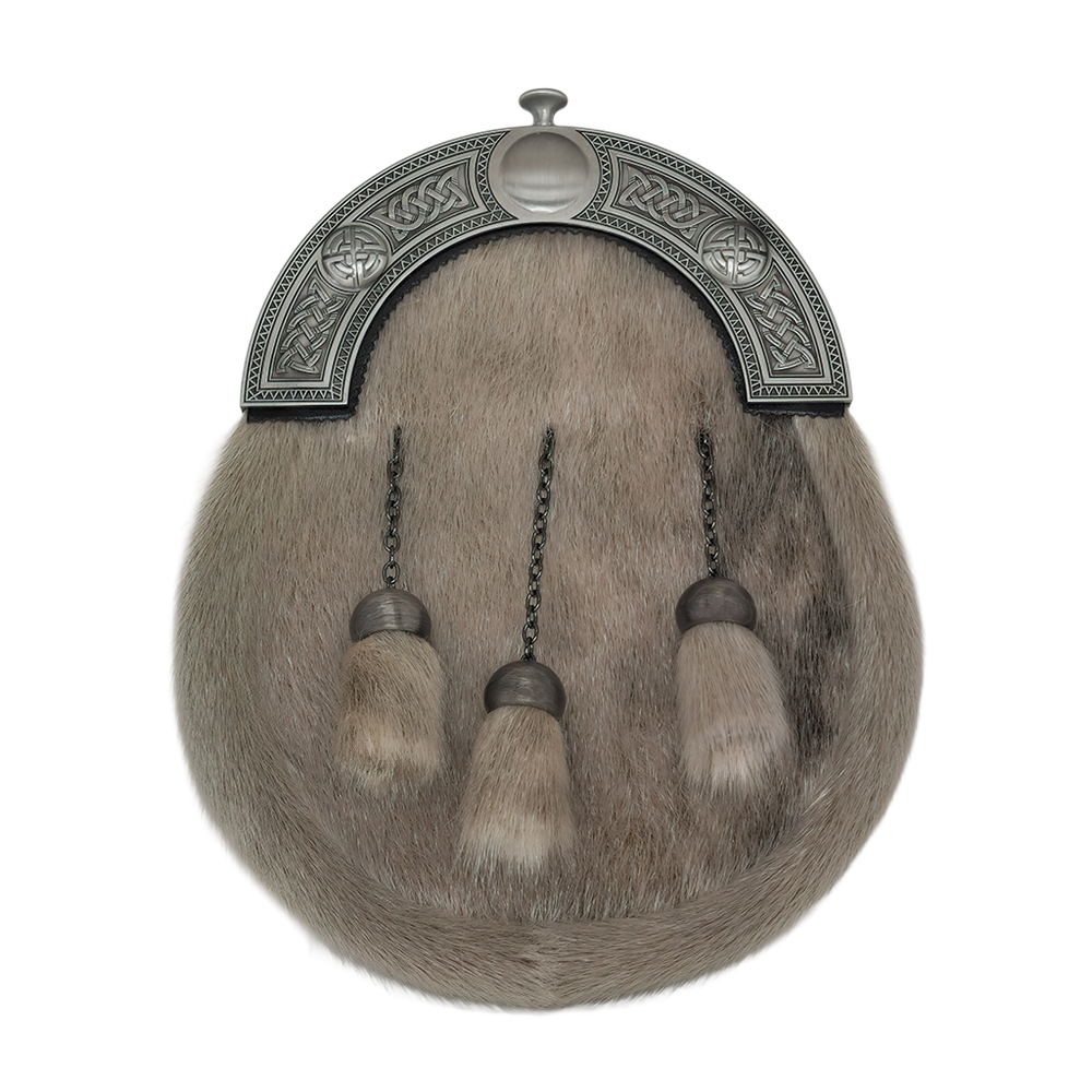 Celtic Cantle Seal Skin Full Dress Sporran