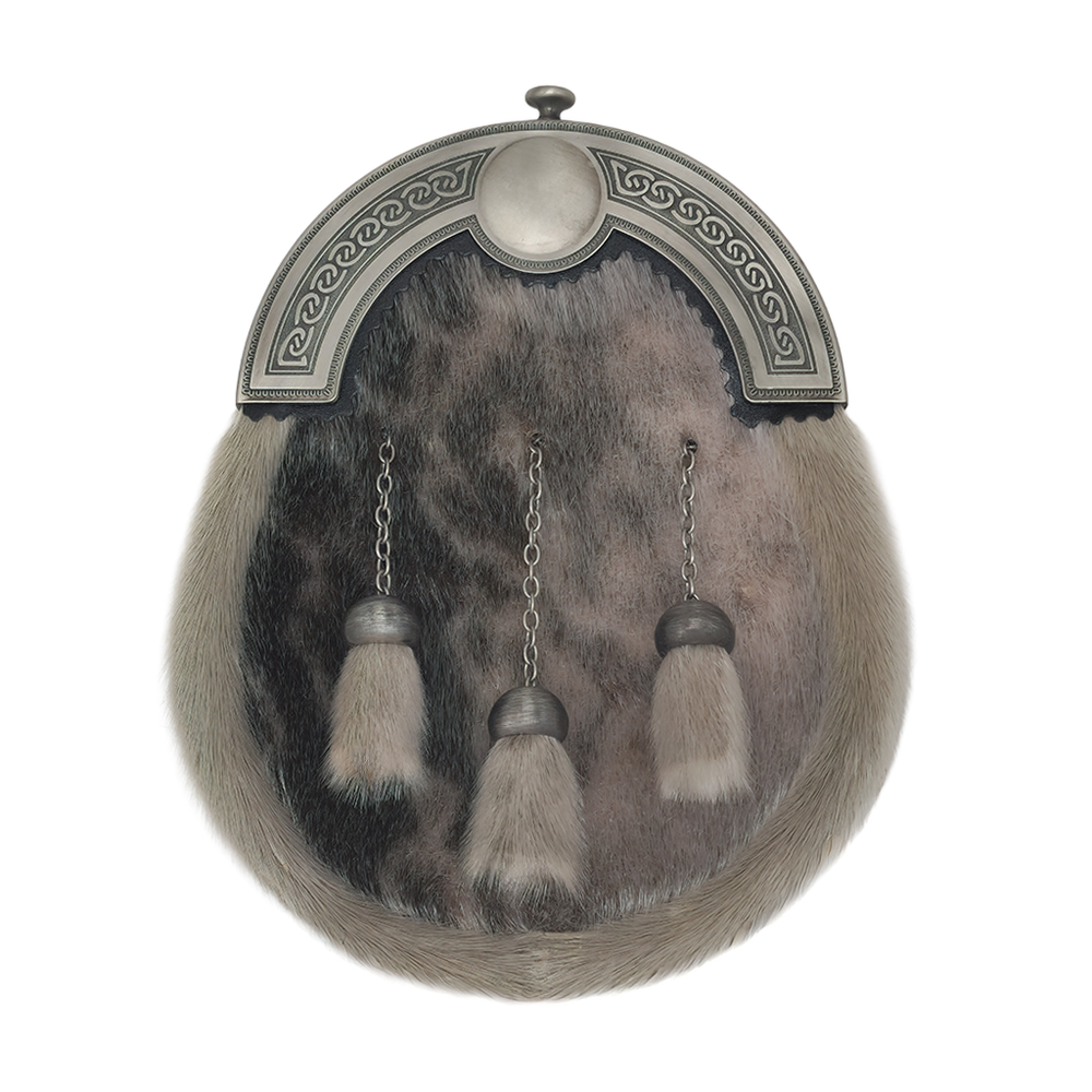 Celtic Cantle Seal Skin Full Dress Sporran