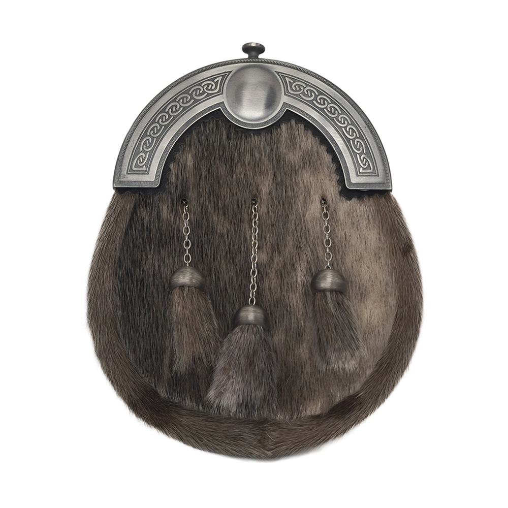 Celtic Cantle Seal Skin Full Dress Sporran