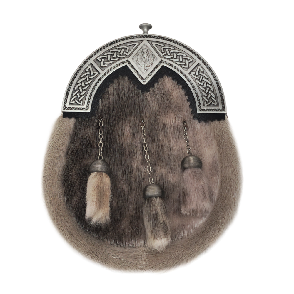 Diamond Thistle Seal Skin Full Dress Sporran