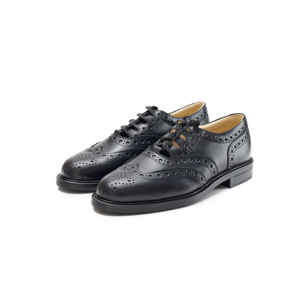 Black Leather Ghillie Brogues Endrick