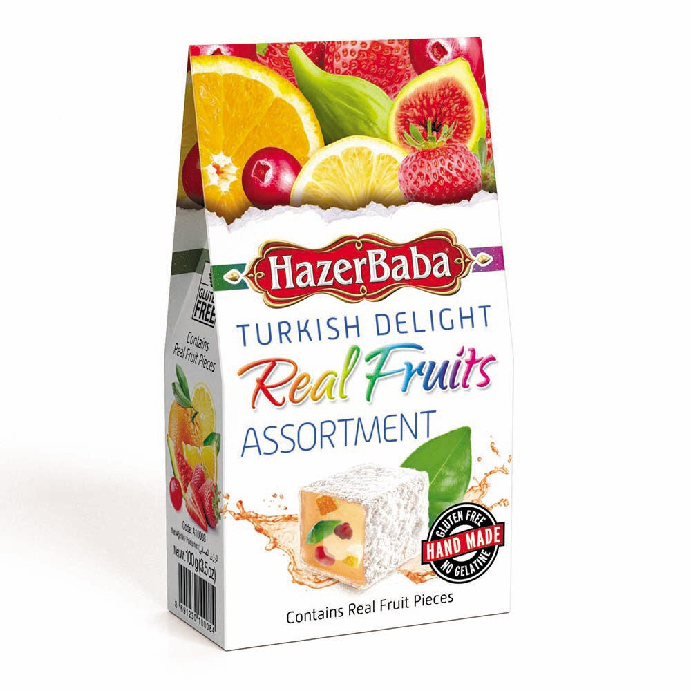 Hazer Baba Real Fruit Turkish Delight Assortment 100g