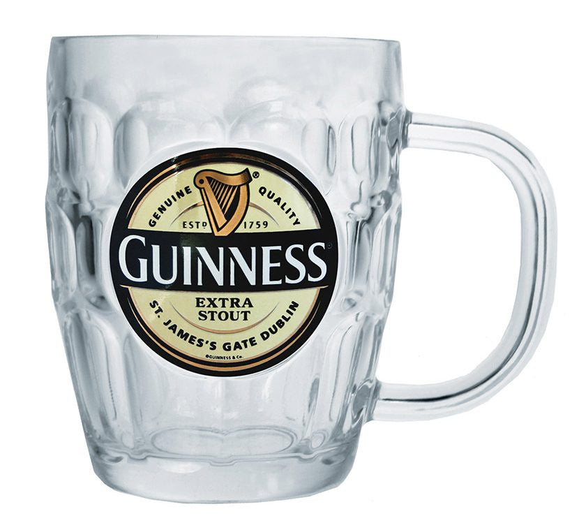 Guinness Extra Stout Hobnail Glass Tankard