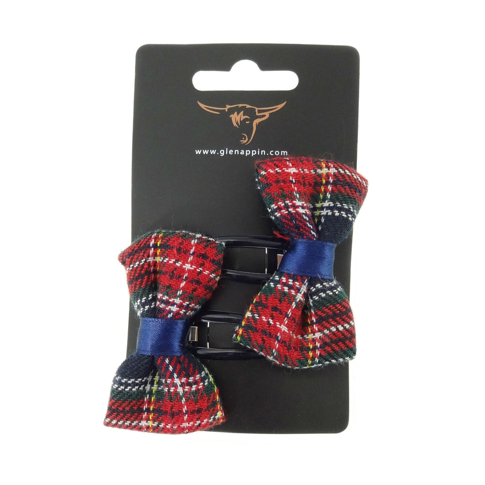 Tartan Bow Hair Clips