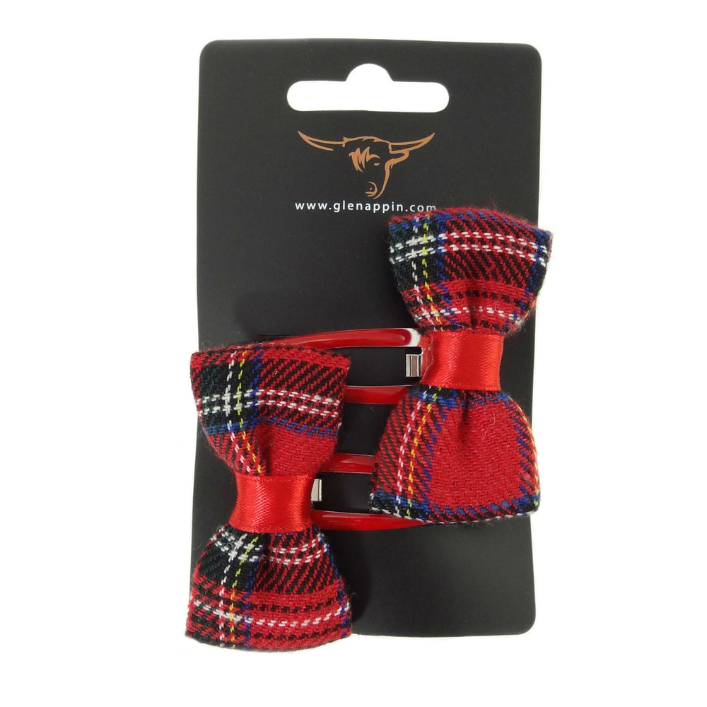 Tartan Bow Hair Clips