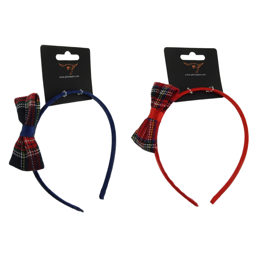 Tartan Alice Band with Bow