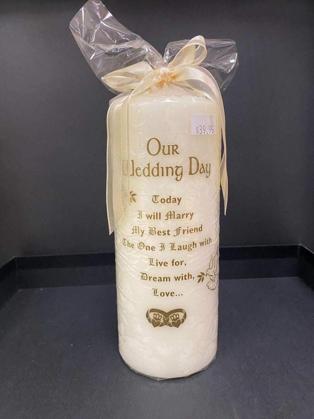 Our Wedding Day Candle 9" Pillar