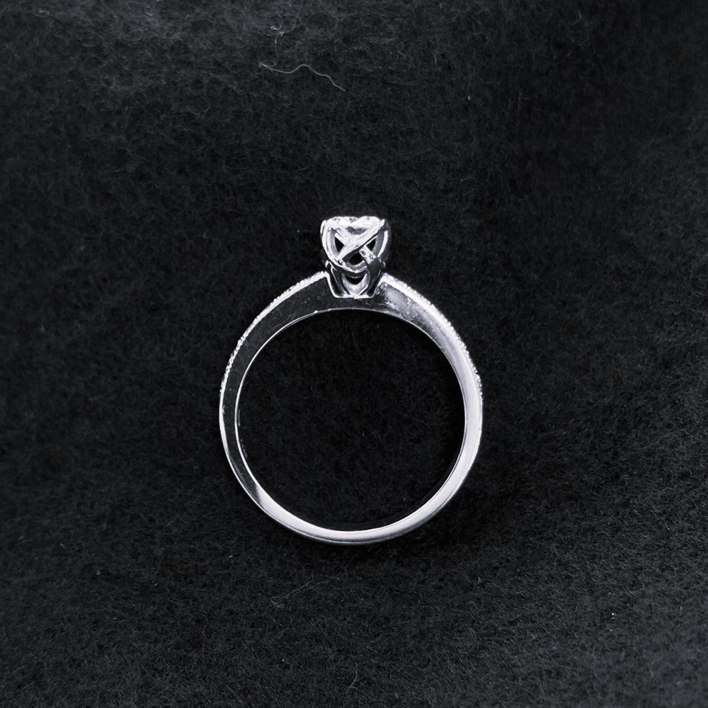 Trinity Knot White Gold Cubic Zirconia Engagement Ring