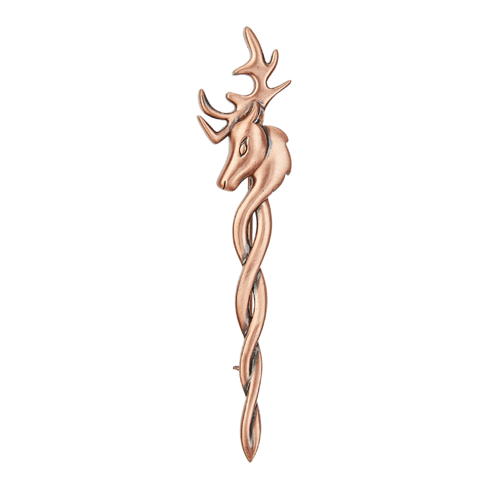 Stag Celtic Weave Kilt Pin