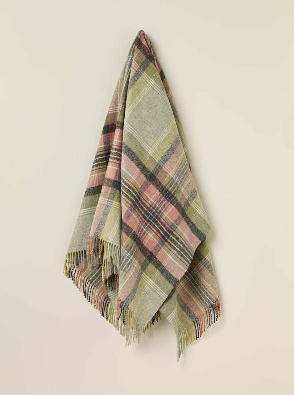 Kintyre Shetland Wool Throw - Green