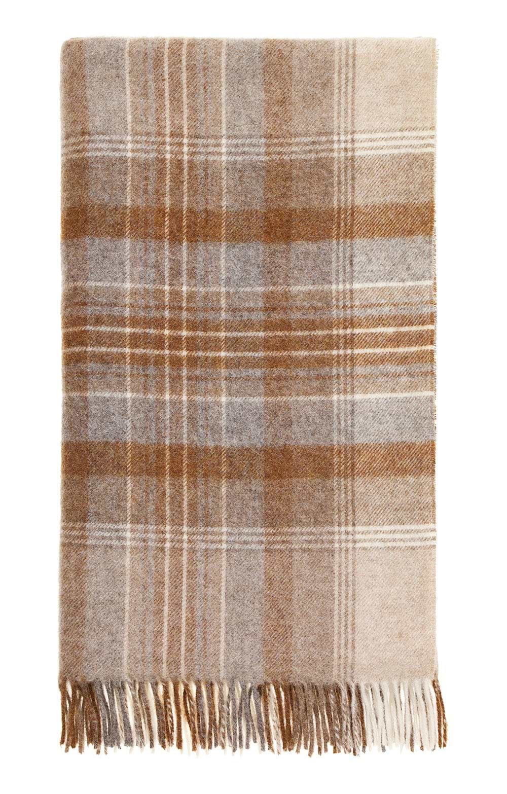 Kintyre Shetland Wool Throw - Natural
