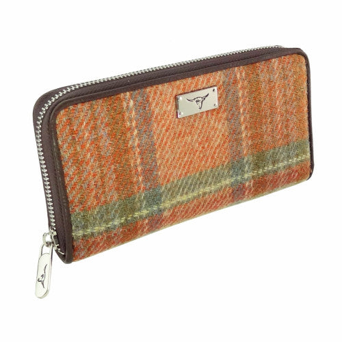 Harris Tweed 'Staffa' Long Zip Purse