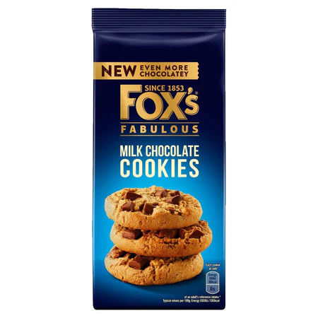 Fox's Fabulous Milk Chocolate Cookies 180g