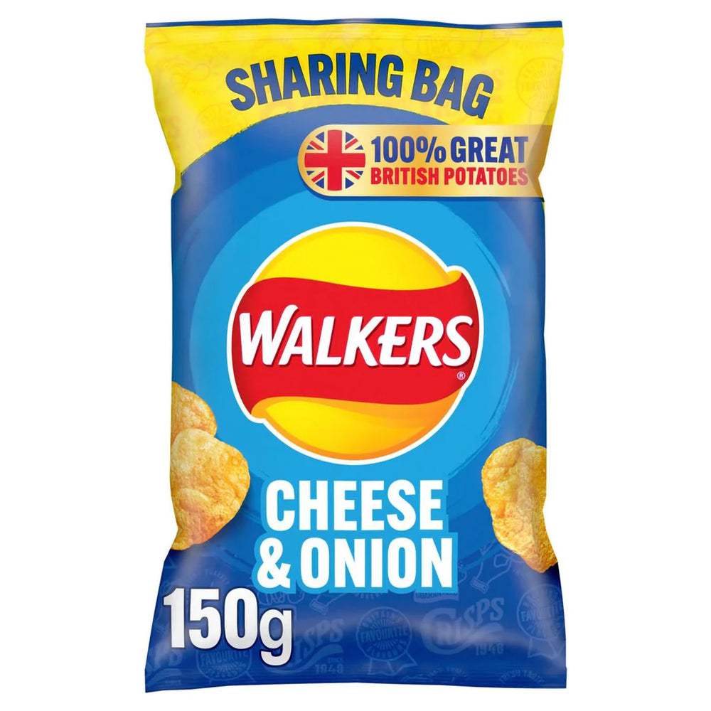 Walker's Cheese and Onion Crisps 150g