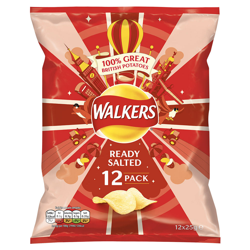Walker's Ready Salted Crisps 12 Pack