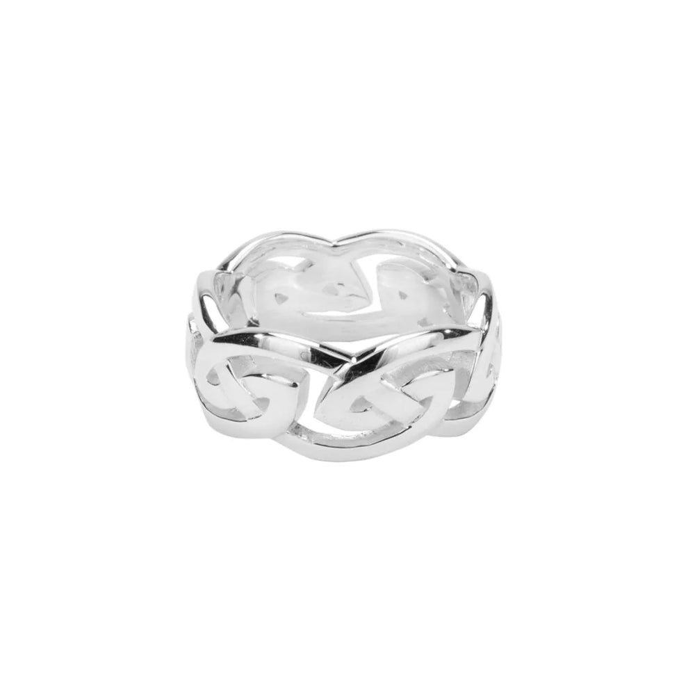 SILVER ETERNITY KNOT 'GOWAN' RING - EXTRA WIDE